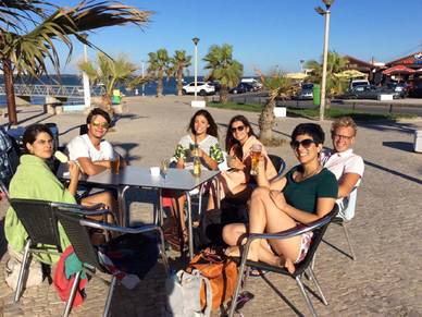 Ausflug an Strand, Portugiesisch Sprachschule in Faro