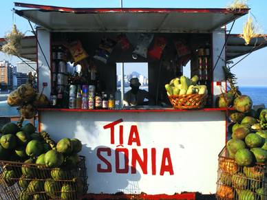 Kiosk am Strand, Portugiesisch Sprachreisen für Erwachsene