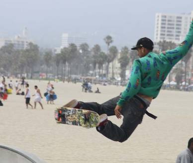 Skater am Strand von Santa Monica, Englisch Sprachreisen für Erwachsene