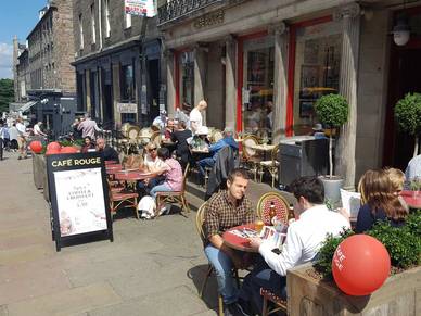 Straßenszene Edinburgh, Englisch Sprachreisen für Erwachsene