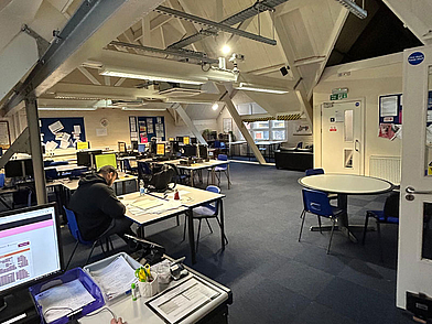 Offener Lernbereich für Selbststudium an der IH Newcastle