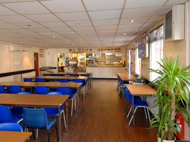 Cafeteria, Englisch Sprachschule Bournemouth Strand