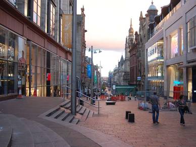 Fußgängerzone von Glasgow, Englisch Sprachreisen für Erwachsene
