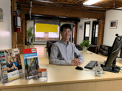 Empfang der Sprachschule Centre of English Studies in Vancouver Beratung für internationale Sprachreisen