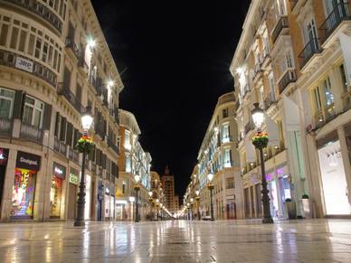 Einkaufsstraße Calle Larios - Sprachreisen nach Málaga