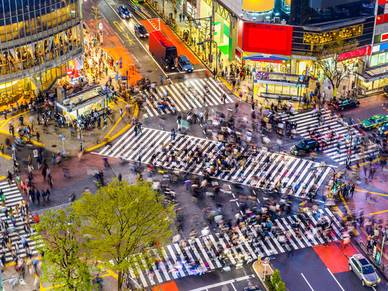 Shibuya Crossing Tokio, Japanisch Sprachreisen für Erwachsene