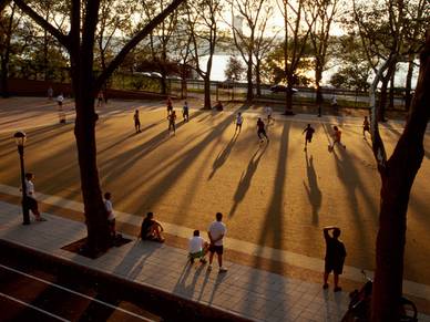 Sport im Central Park in den USA, Englisch Sprachreisen für Erwachsene