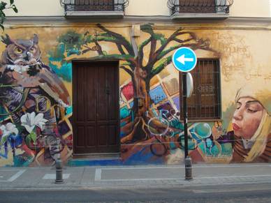 Straßenkunst in Granada, Spanisch Sprachreisen für Erwachsene Spanien
