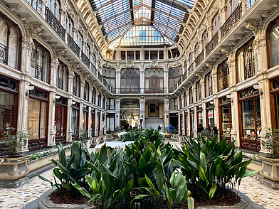 Historische Galleria Subalpina in Turin mit Glasdach und eleganter Architektur – ein Highlight jeder Sprachreise Turin.