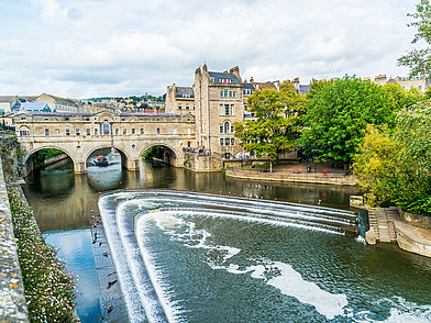 Pulteney Bridge in Bath - Fotomotiv während der England Sprachreise