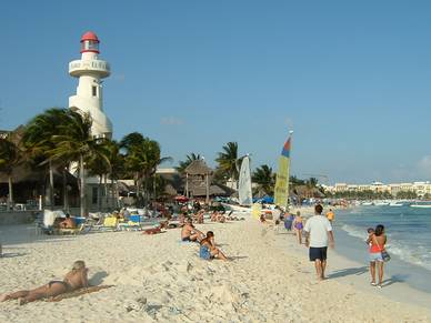 Strand von Playa del Carmen, Spanisch Sprachreisen für Erwachsene nach Mexiko