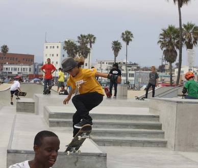 Skater in Santa Monica, Englisch Sprachreisen für Erwachsene