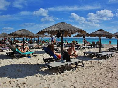 Urlaubsstimmung in Playa del Carmen,Playa del Carmen, Spanisch Sprachreisen für Erwachsene nach Mexiko