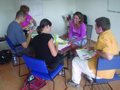 Gruppenunterricht an der Spanisch Sprachschule in Playa del Carmen